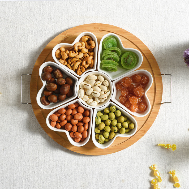 Fruit tray Southeast Asia fruit box Blue maple leaves Africa Aliexpress fruit tray divided into fashionable snack tray
