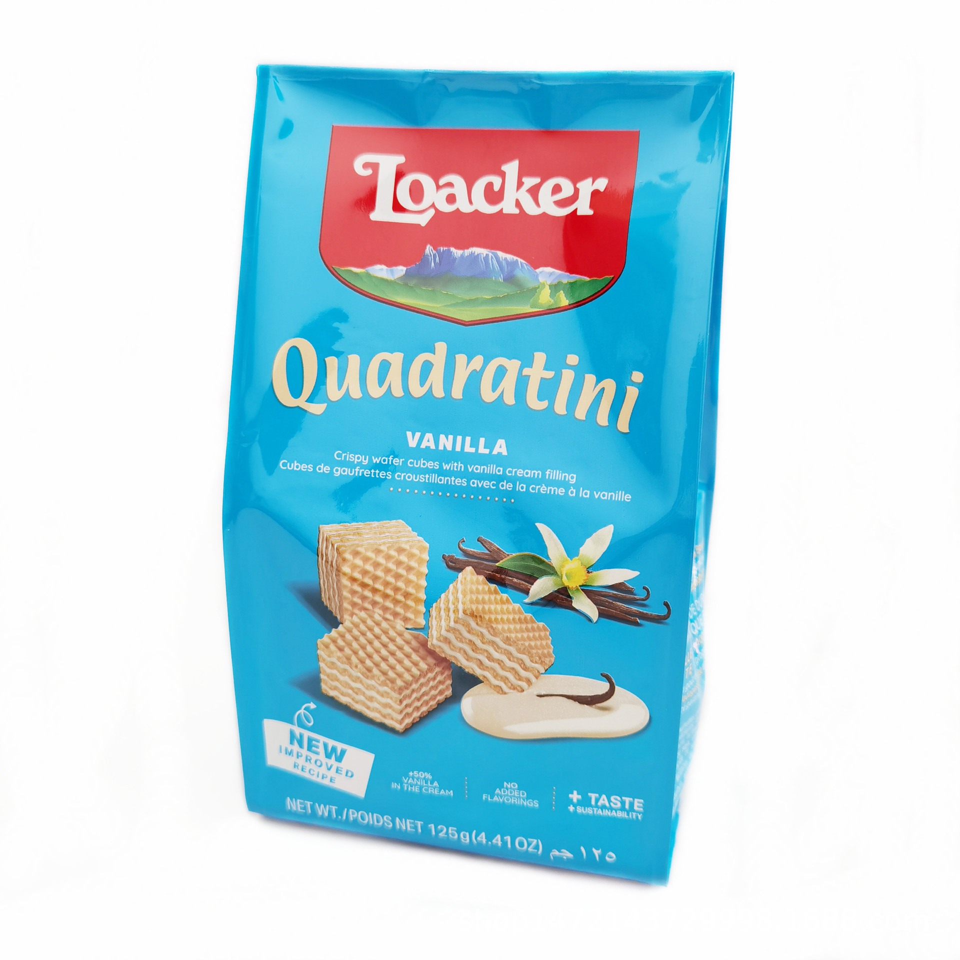 Wholesale Imported Food Loacker Wafer Biscuit Grain Sandwich Wafer Hazelnut Flavor 125G Leisure Snacks
