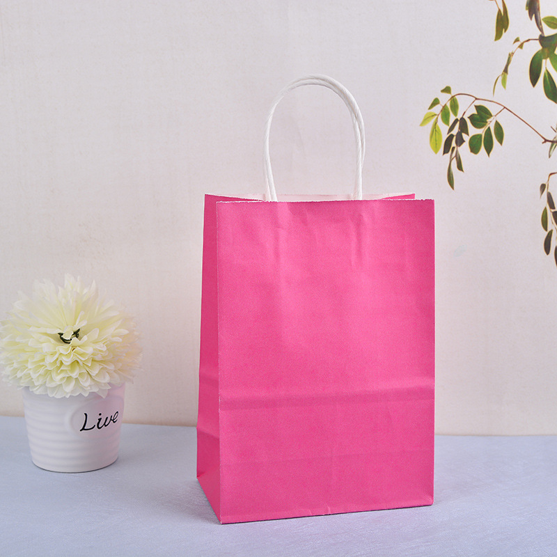 Supply Imported Kraft Paper More than Gift Bag Specifications Color Food Packaging Tote Bag Logo Customization Wholesale