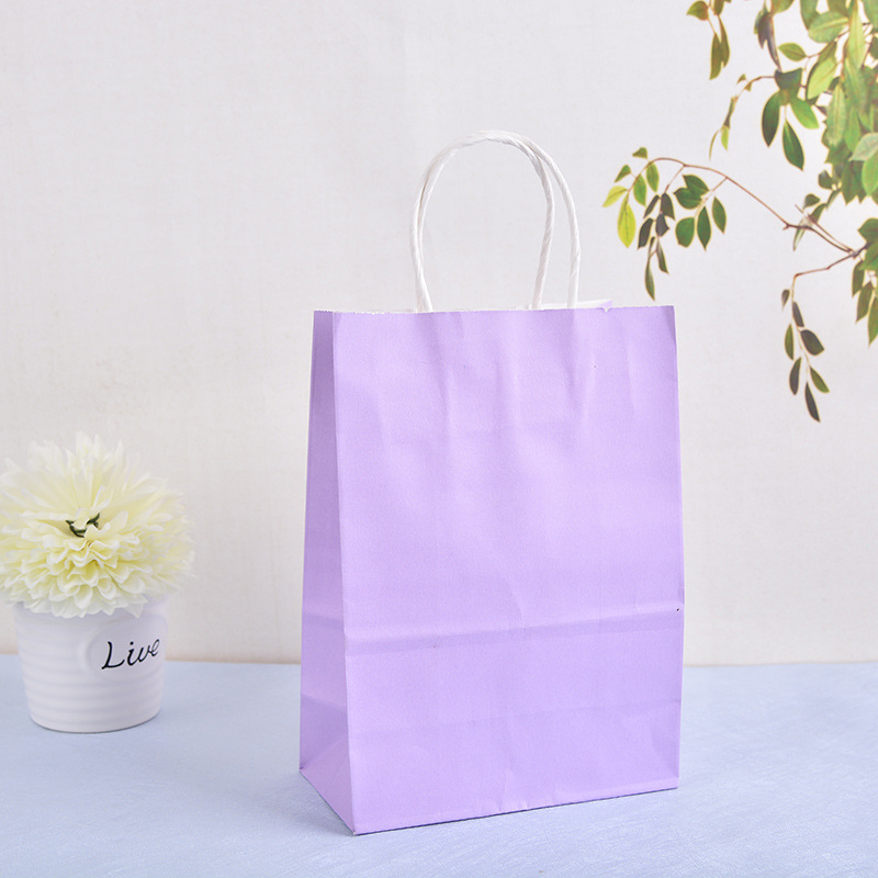 Supply Imported Kraft Paper More than Gift Bag Specifications Color Food Packaging Tote Bag Logo Customization Wholesale