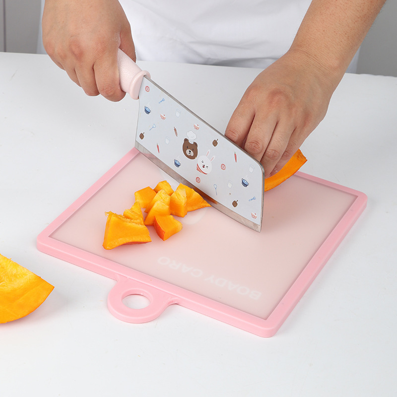 South Korea Imported Baby Boady Caro Cutting Board Baby Food Plastic Chopping Board Chopping Board for Fruits Panel