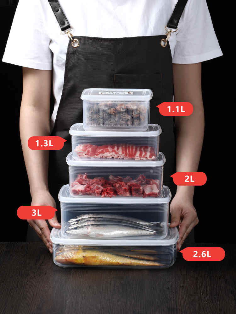 Japanese Imported Nakaya Refrigerator Storage Box Fruit Crisper Special Plastic Rectangular Frozen Food Seal
