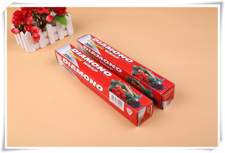 Imported Food Grade Plastic Wrap Household Food Fresh-Keeping Large Roll Kitchen Plastic Wrap