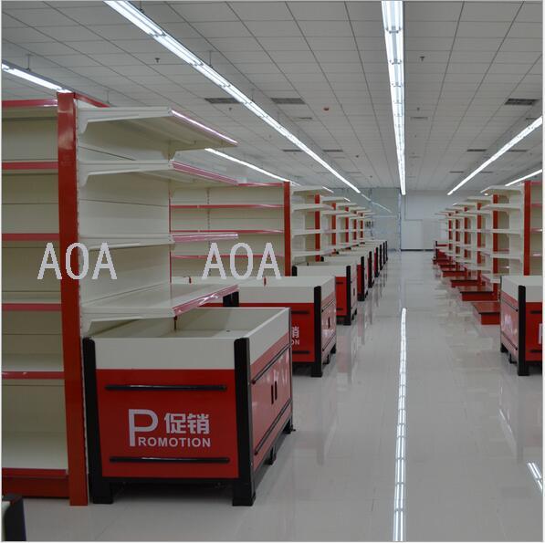 Luxury one-sided back shelf imported food shelf shopping mall supermarket shelf