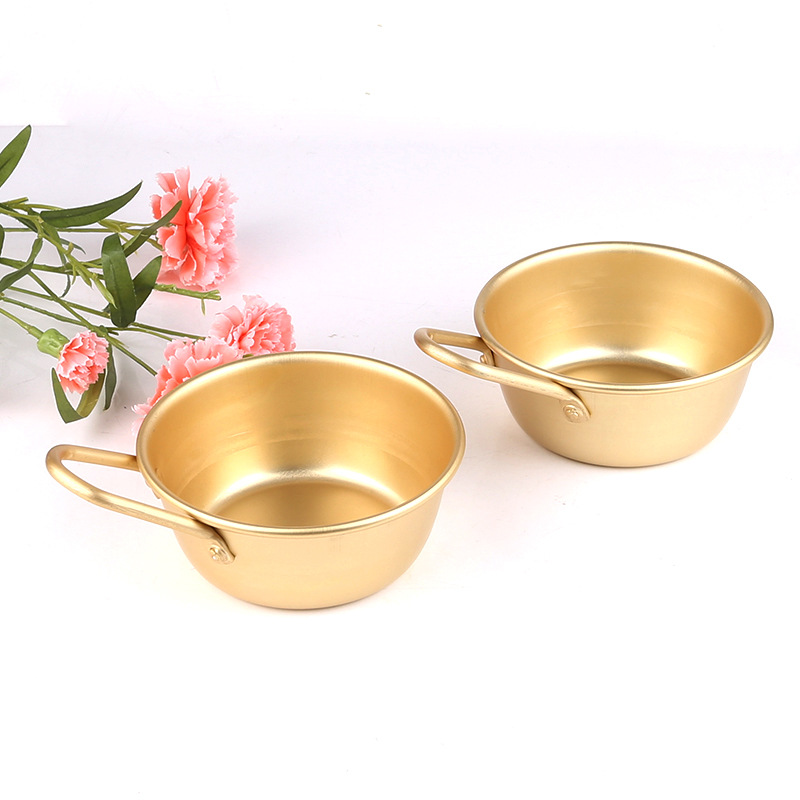 imported rice wine Korean food restaurant hot wine wine bowl with Korean dramas with aluminum handle yellow rice wine