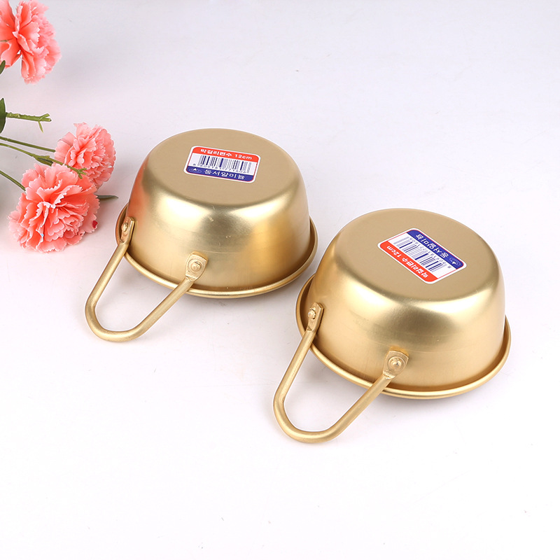 imported rice wine Korean food restaurant hot wine wine bowl with Korean dramas with aluminum handle yellow rice wine