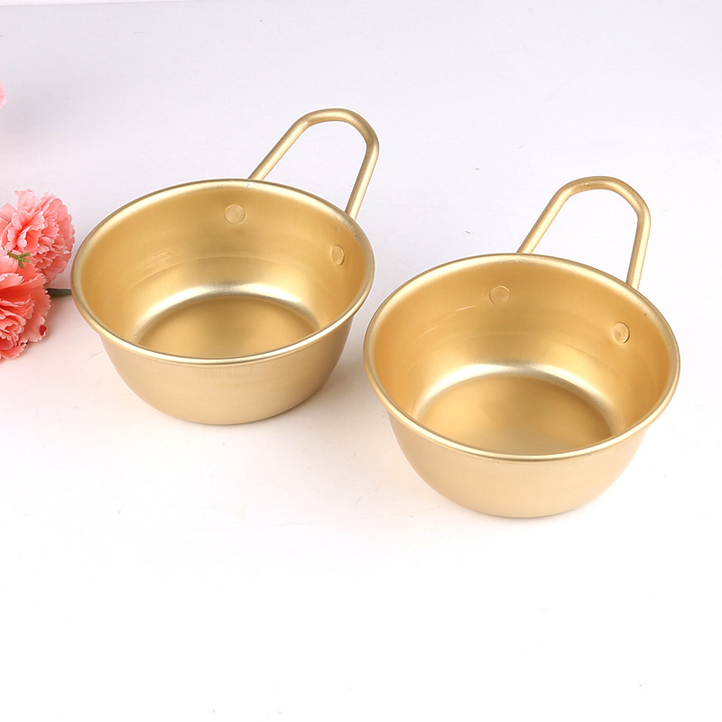 imported rice wine Korean food restaurant hot wine wine bowl with Korean dramas with aluminum handle yellow rice wine