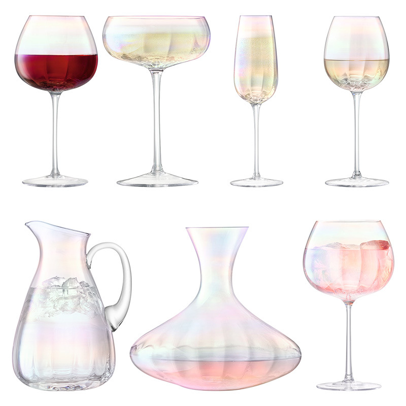 British Imported LSA Mabe Pearl Colorful Red Wine Glass Creative Crystal Glass Goblet Champagne Wine Glass