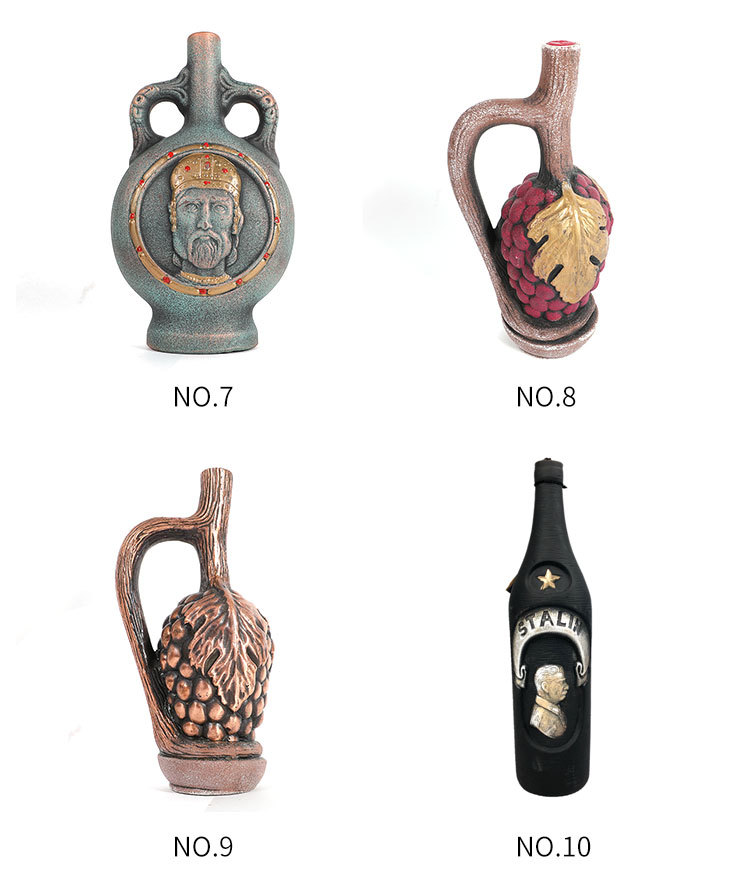 Georgia Pottery Pot Red Wine Original Bottle Imported Gift Giving Presents Georgia Painted Pottery Dry Red Wine