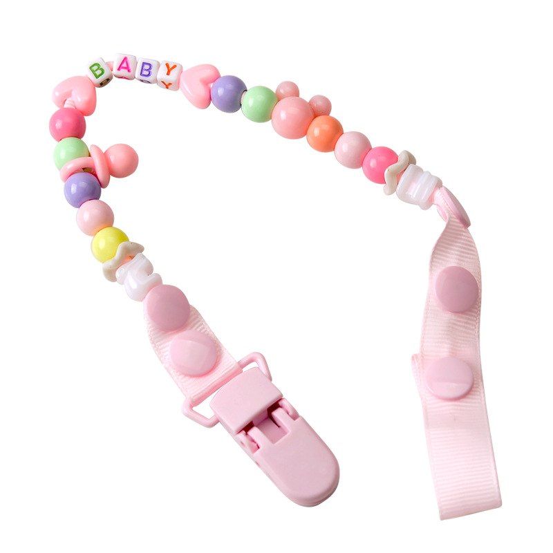 MultiColor Optional Baby Pacifier Chain Pacifier Clip Baby Nipple Chain Clip Teether DropPreventing Chain Pacifier Strap