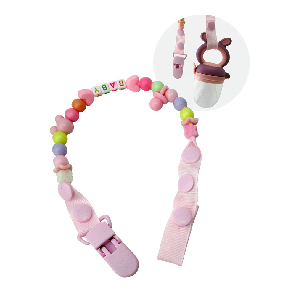 MultiColor Optional Baby Pacifier Chain Pacifier Clip Baby Nipple Chain Clip Teether DropPreventing Chain Pacifier Strap