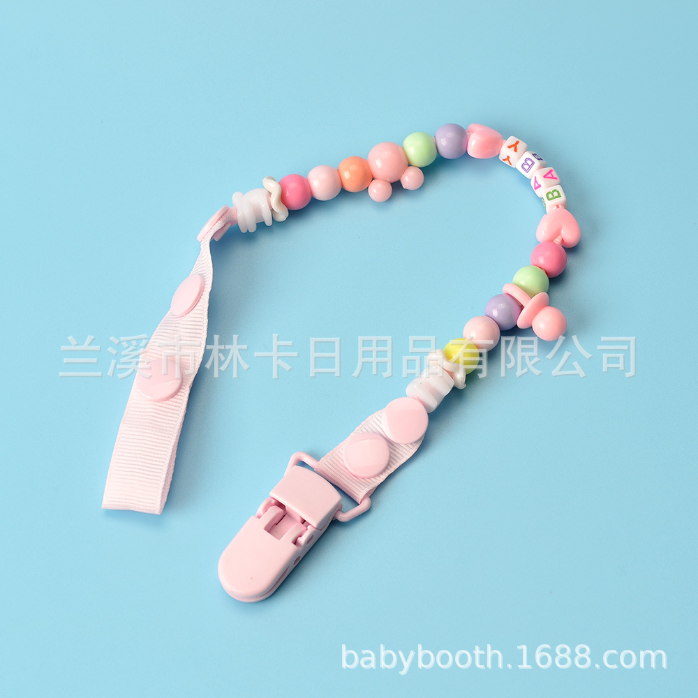MultiColor Optional Baby Pacifier Chain Pacifier Clip Baby Nipple Chain Clip Teether DropPreventing Chain Pacifier Strap
