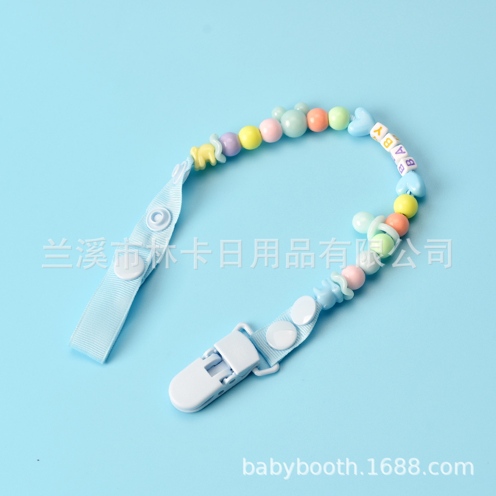 MultiColor Optional Baby Pacifier Chain Pacifier Clip Baby Nipple Chain Clip Teether DropPreventing Chain Pacifier Strap