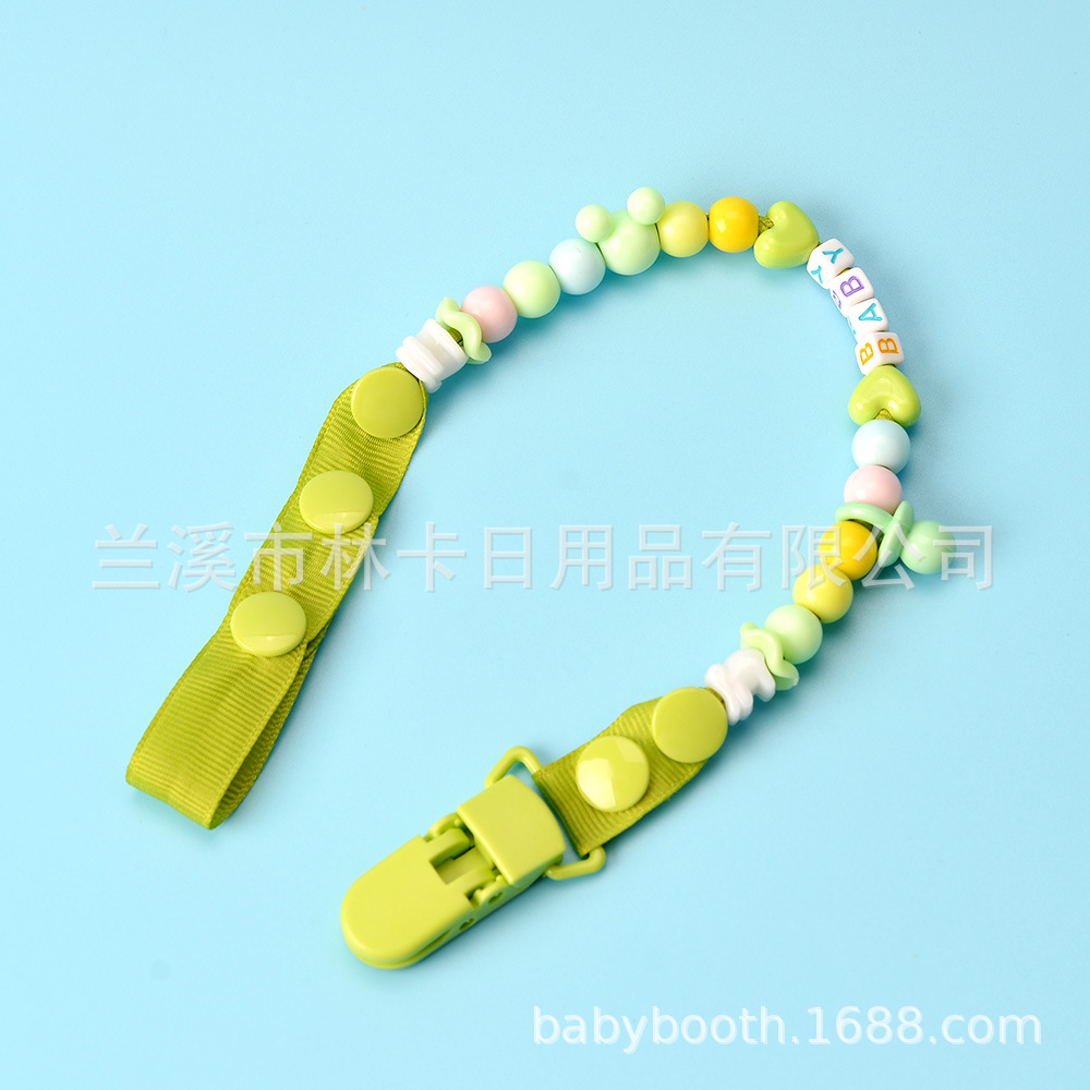 MultiColor Optional Baby Pacifier Chain Pacifier Clip Baby Nipple Chain Clip Teether DropPreventing Chain Pacifier Strap