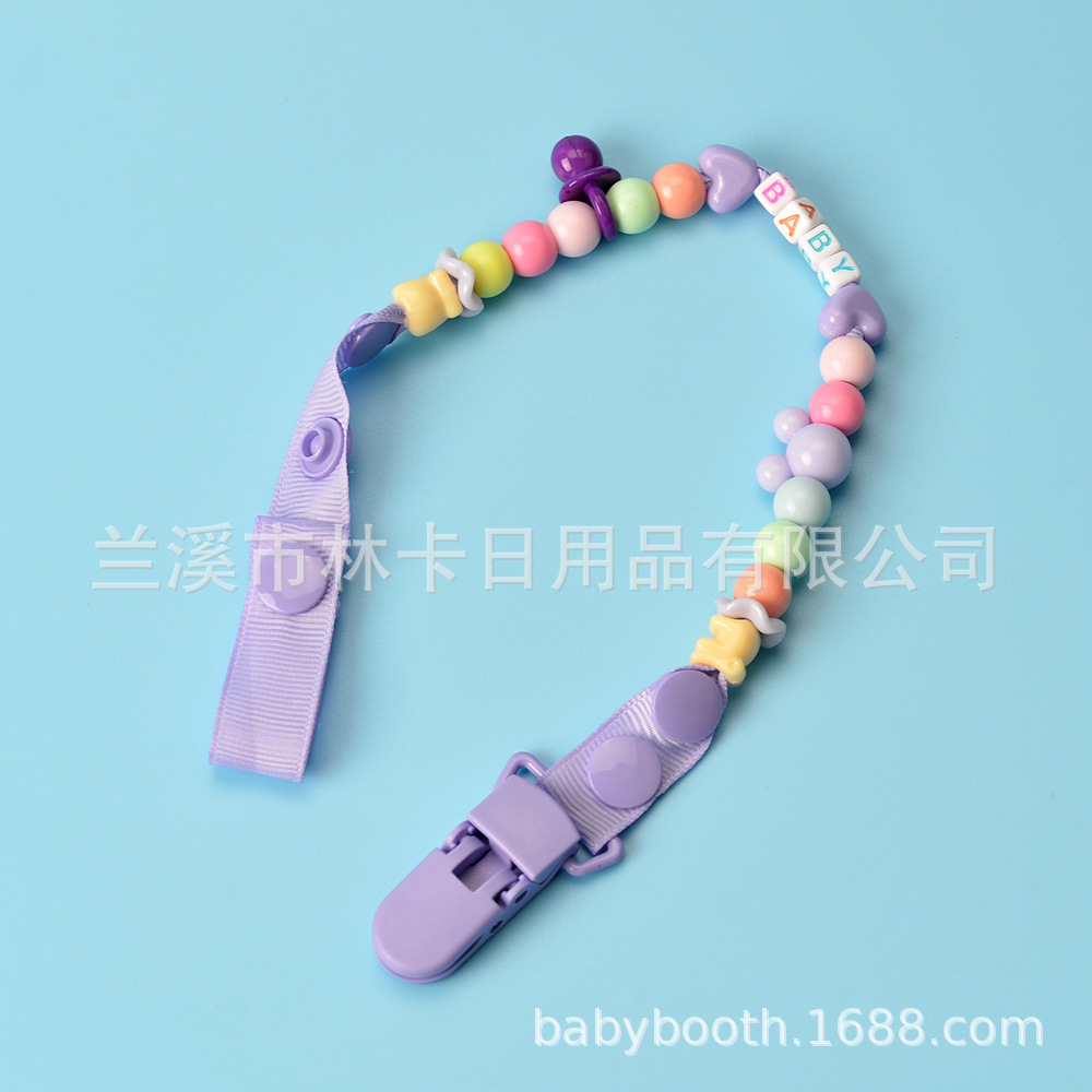 MultiColor Optional Baby Pacifier Chain Pacifier Clip Baby Nipple Chain Clip Teether DropPreventing Chain Pacifier Strap