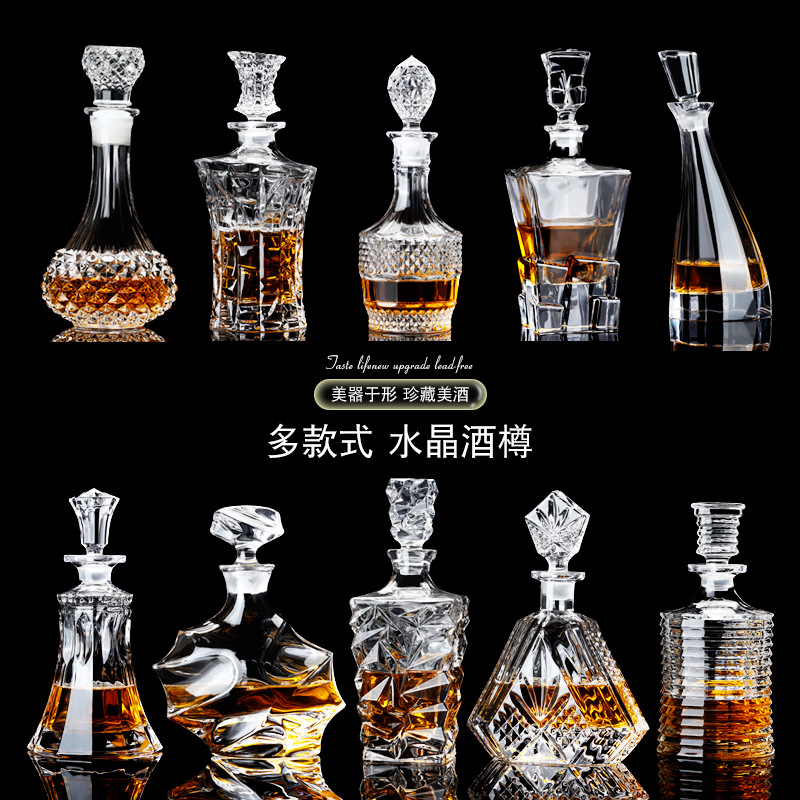 Jug Liquor Storage Bottle Wine Bottle Creative Red Wine Wine Decanter Whiskey Bottle with Lid Imported Wine Bottle