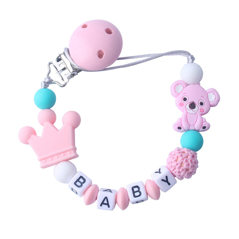 Baby Products Silicone Pacifier Clip Koala Cartoon Silicone Toy Teeth Grinding Chain Foreign Trade New Style