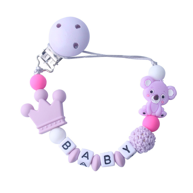 Baby Products Silicone Pacifier Clip Koala Cartoon Silicone Toy Teeth Grinding Chain Foreign Trade New Style