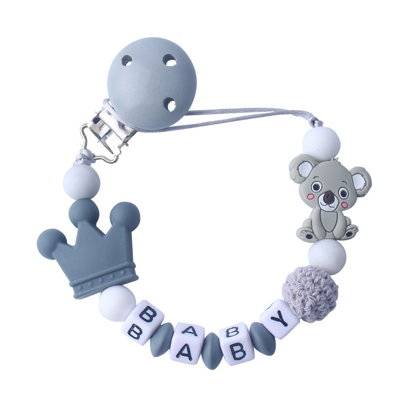 Baby Products Silicone Pacifier Clip Koala Cartoon Silicone Toy Teeth Grinding Chain Foreign Trade New Style