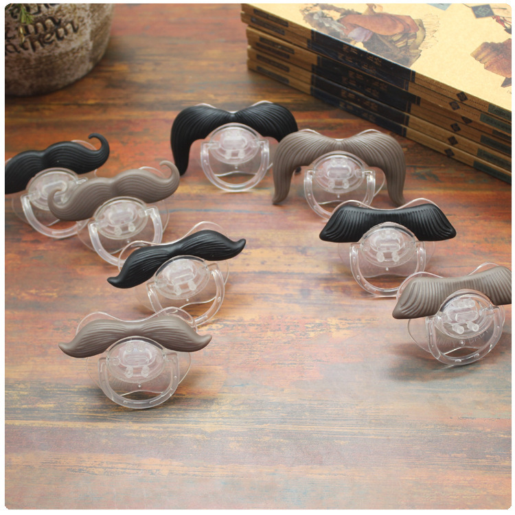 Funny Baby Pacifier Teeth 14 Optional Infant Thumb Mogul Denim Silicone Beard Nipple