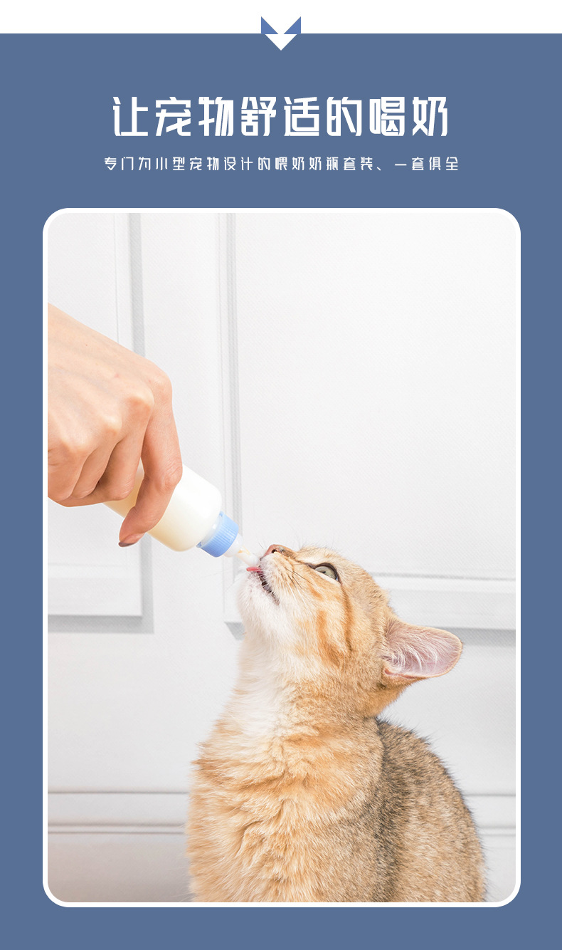 Pet Companion Pet Mini Small Feeding Bottle with Four Pacifiers Free Cleaning Set Pet Cat Supplies Factory Direct Sales Pet Companion Pet Mini Small Feeding Bottle with Four Pacifiers Free Cleaning Set Pet Cat Supplies Factory Direct Sales