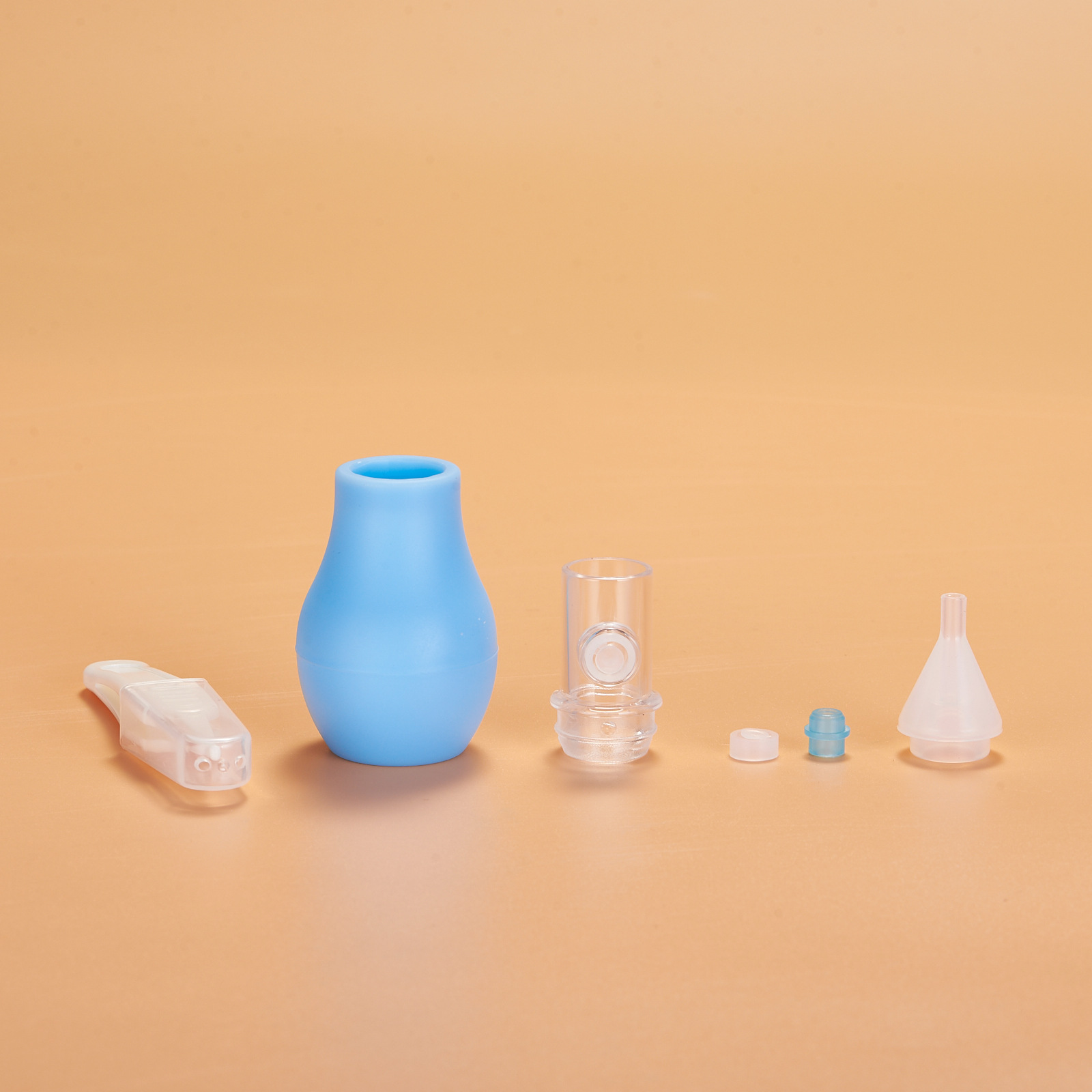 Anti-Backflow Nasal Aspirator Baby Aspirator Nasal Aspirator Solid Silicone Pump Nasal Clearing Device Free Storage Box