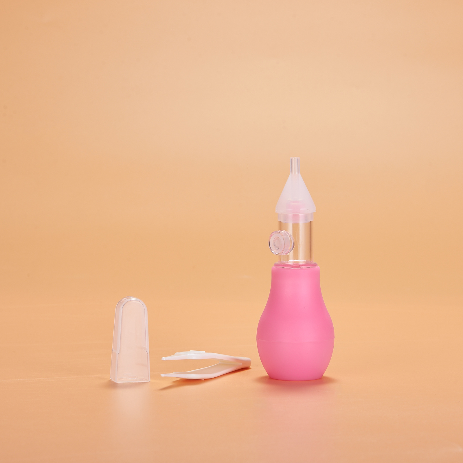 Anti-Backflow Nasal Aspirator Baby Aspirator Nasal Aspirator Solid Silicone Pump Nasal Clearing Device Free Storage Box
