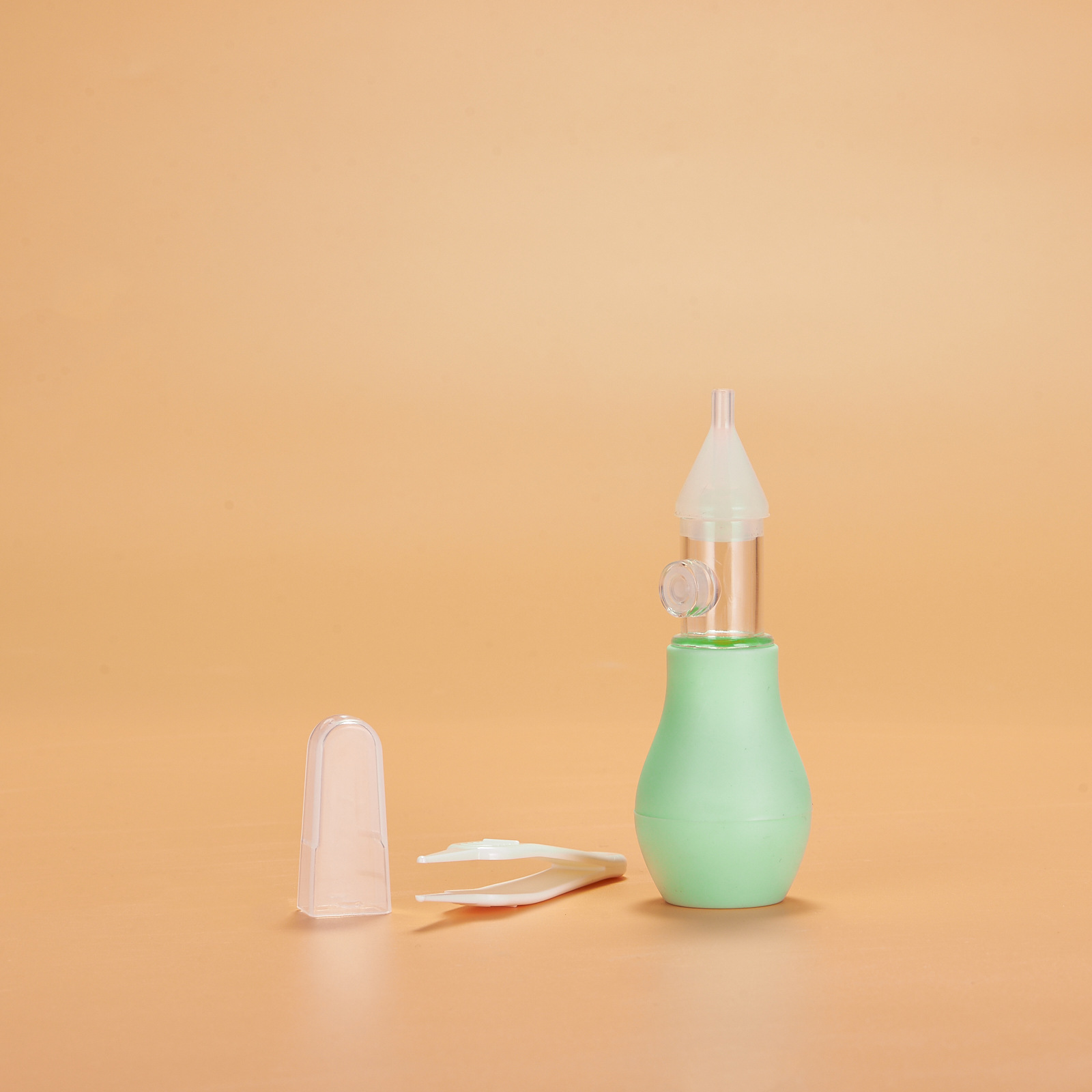 Anti-Backflow Nasal Aspirator Baby Aspirator Nasal Aspirator Solid Silicone Pump Nasal Clearing Device Free Storage Box