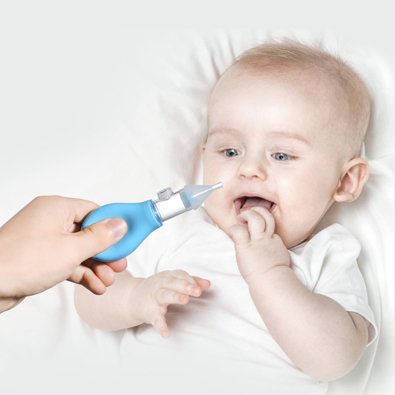 Factory Direct Sales Silicone Baby Aspirator Pump Type Newborn Cold Nose Cleaner Anti-Backflow Nasal Aspirator