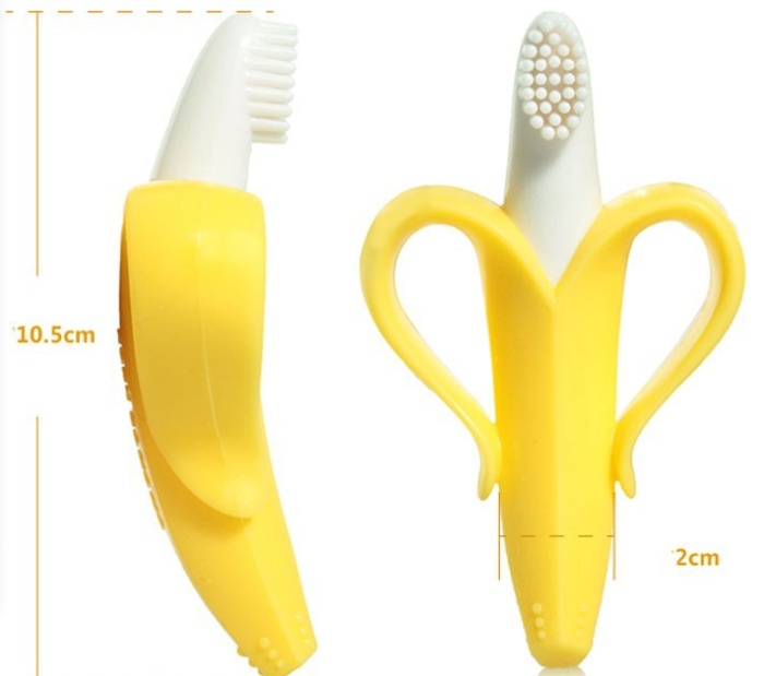 High Quality Environmentally Safe Baby Teether Teething Ring babies Banana Silicone Toothbrush deciduous tooth brush High Quality Environmentally Safe Baby Teether Teething Ring babies Banana Silicone Toothbrush deciduous tooth brush