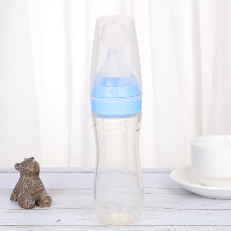 New creative baby soft spoon head rice paste bottle baby training squeeze bottle spoon child feeding bottle New creative baby soft spoon head rice paste bottle baby training squeeze bottle spoon child feeding bottle