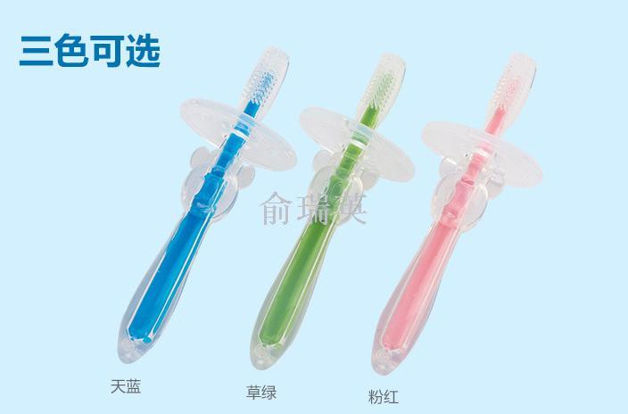 Baby baby tooth brush baby infants 0-6 years old soft training soft hair silicone toothbrush.