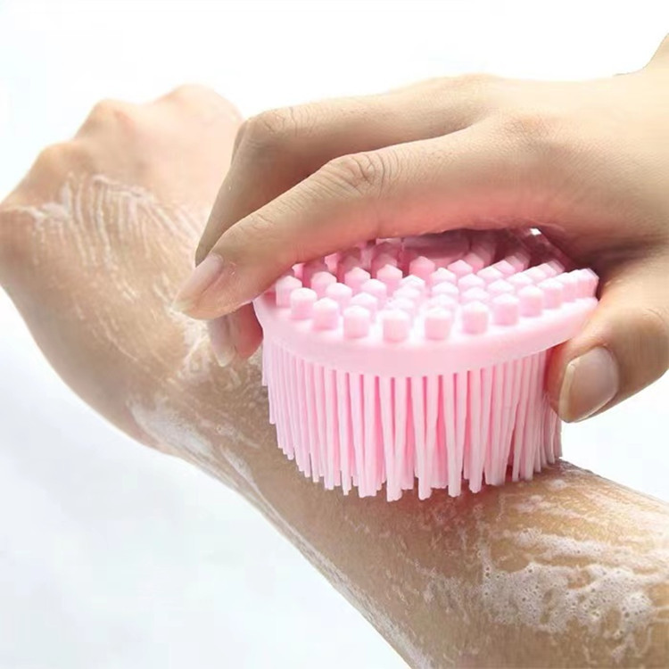 Silicone Sensory Training Tactile Brush Baby Silicone Bath Brush Soft Bath Brush Shampoo Brush Massage Brush