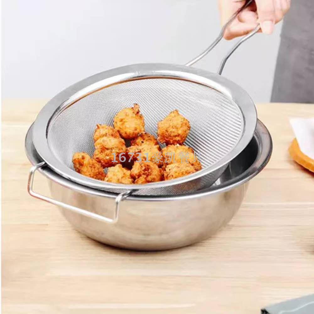 Stainless Steel Soy Milk and Juice Flour Sifter Strainer Household Kitchen Oil Grid Strainer