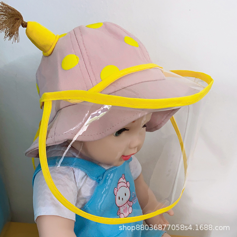 Baby Protection Mask Baby Hat Sun Block and Dustproof Young Children Cute Super Cute Anti-Droplet Bucket Hat Bucket Hat Baby Protection Mask Baby Hat Sun Block and Dustproof Young Children Cute Super Cute Anti-Droplet Bucket Hat Bucket Hat