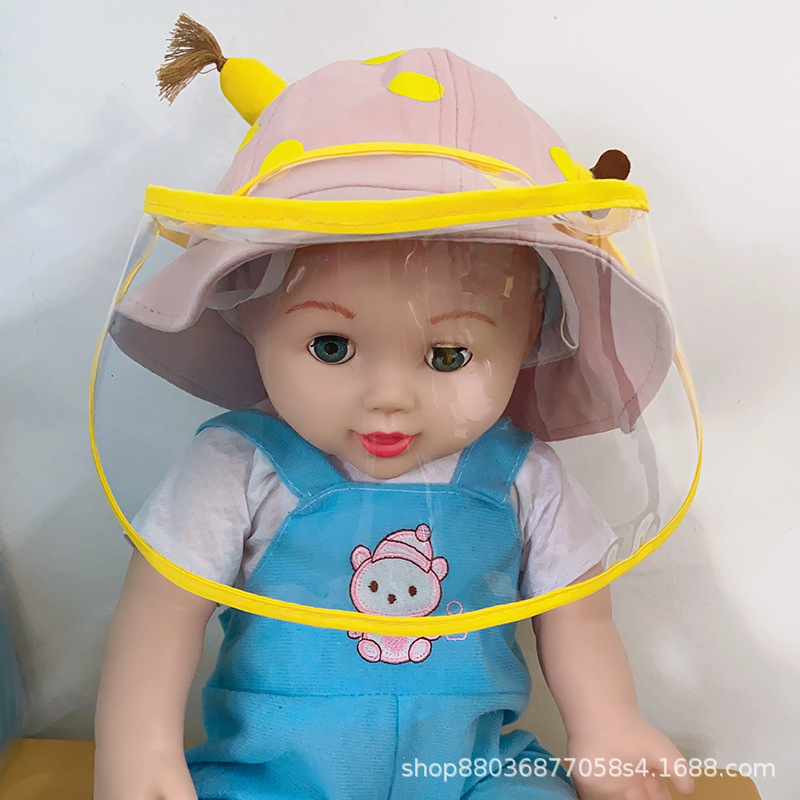 Baby Protection Mask Baby Hat Sun Block and Dustproof Young Children Cute Super Cute Anti-Droplet Bucket Hat Bucket Hat Baby Protection Mask Baby Hat Sun Block and Dustproof Young Children Cute Super Cute Anti-Droplet Bucket Hat Bucket Hat