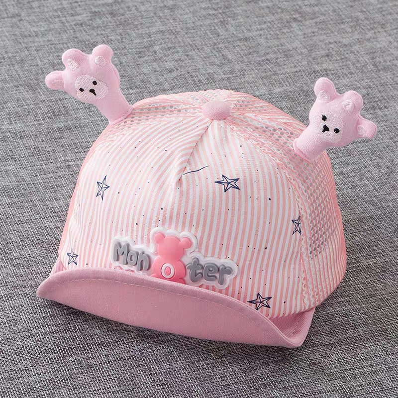 2021 Summer New Baby Hat Mesh Peaked Cap Spring and Autumn Thin Baby and Child Baseball Cap Soft Brim Cute