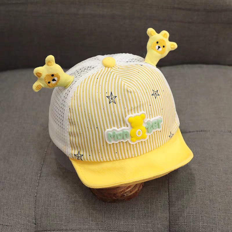 2021 Summer New Baby Hat Mesh Peaked Cap Spring and Autumn Thin Baby and Child Baseball Cap Soft Brim Cute