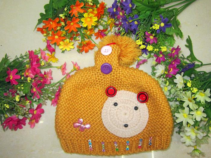 Hat the new 2014 han edition children cartoon tail button sets baby hat knitting hat Hat the new 2014 han edition children cartoon tail button sets baby hat knitting hat