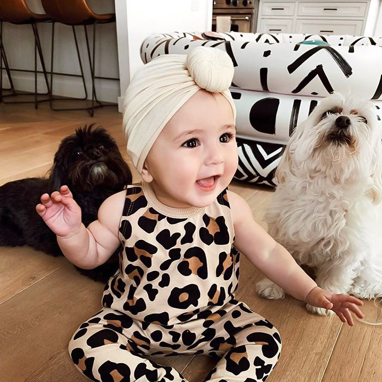 Children&#039;s Hat Pure Cotton Spring/Summer 2021 New Baby and Infant Hat Girls&#039; Hat Knotted Sleeve Cap Baby Hat
