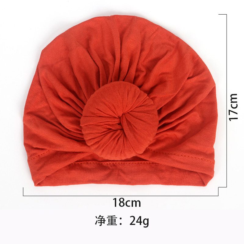 Children&#039;s Hat Pure Cotton Spring/Summer 2021 New Baby and Infant Hat Girls&#039; Hat Knotted Sleeve Cap Baby Hat