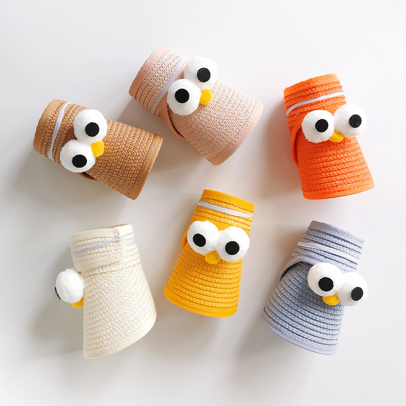 Baby Boy Visor Straw Hat Baby Hat Spring and Autumn Thin 1-5 Years Old Cute Super Cute Korean Style Boy Summer