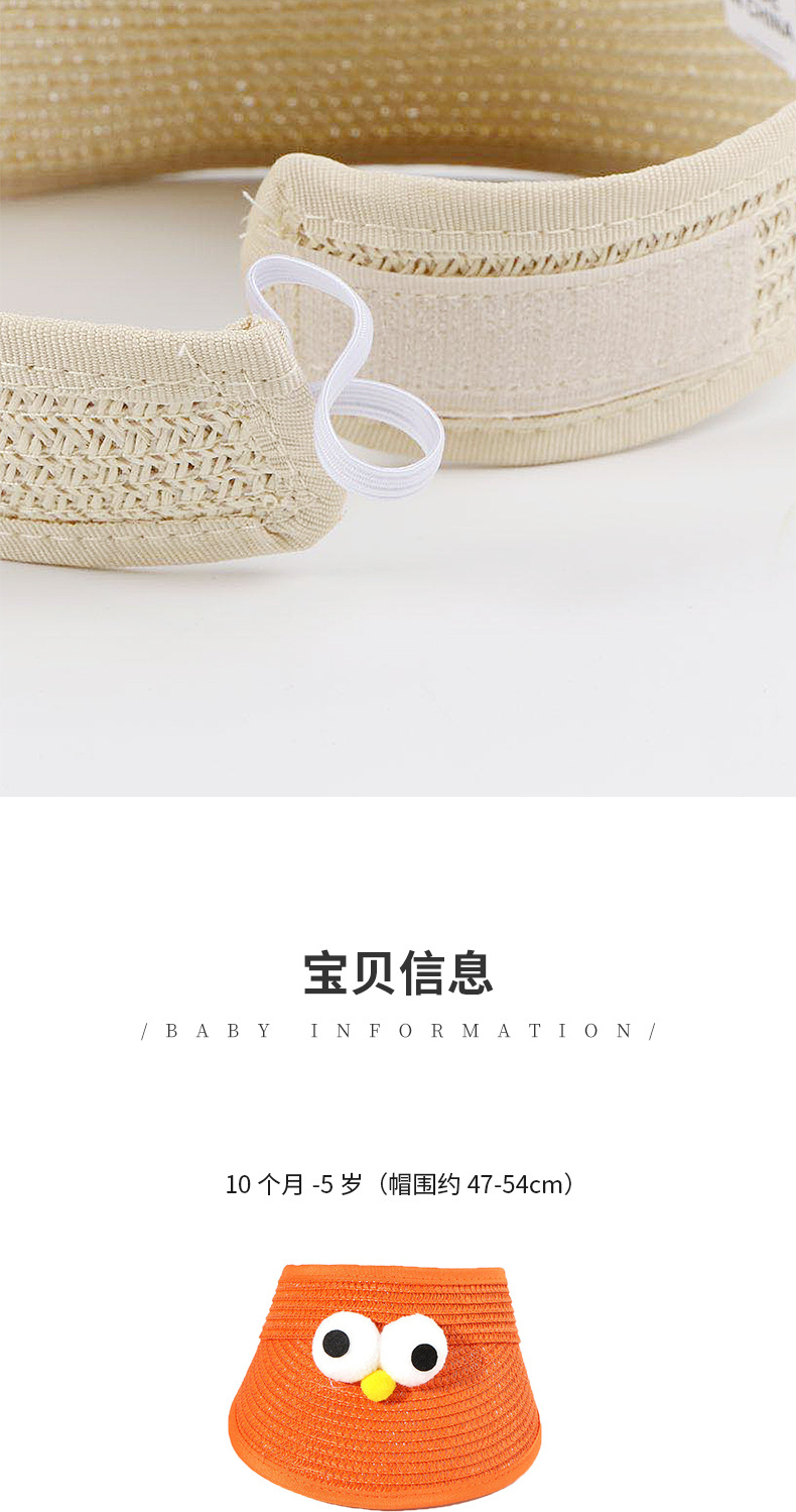 Baby Boy Visor Straw Hat Baby Hat Spring and Autumn Thin 1-5 Years Old Cute Super Cute Korean Style Boy Summer Baby Boy Visor Straw Hat Baby Hat Spring and Autumn Thin 1-5 Years Old Cute Super Cute Korean Style Boy Summer