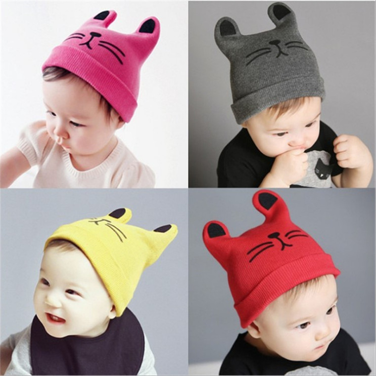 Cute Infants Baby Hat Wool Knitted Bear Ears Sleeve Cap Boys and Girls Horn Hat Autumn and Winter Cute Infants Baby Hat Wool Knitted Bear Ears Sleeve Cap Boys and Girls Horn Hat Autumn and Winter