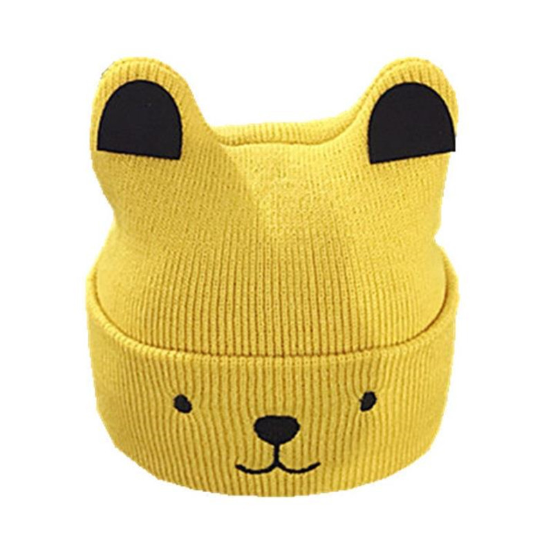 Cute Infants Baby Hat Wool Knitted Bear Ears Sleeve Cap Boys and Girls Horn Hat Autumn and Winter Cute Infants Baby Hat Wool Knitted Bear Ears Sleeve Cap Boys and Girls Horn Hat Autumn and Winter
