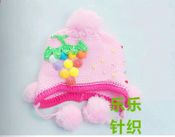 Hat the original single foreign trade children's hat cartoon grape knitting hat baby hat han edition Hat the original single foreign trade children's hat cartoon grape knitting hat baby hat han edition