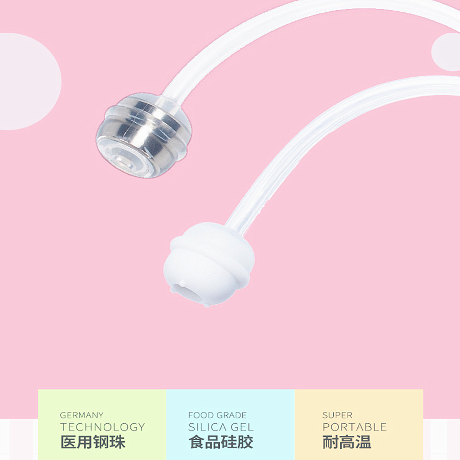 Mother Baby Supplies Bottle Straw Cup Straw Universal Integrated Gravitational Ball Straw Accessories Steel Ball Straw