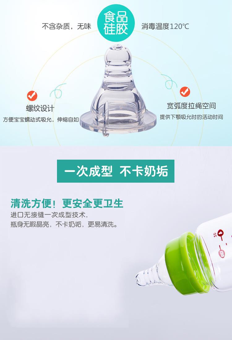 Doraemon Cloth 120ml Standard Caliber Bright Crystal Glass Bottle Portable Baby Feeding Bottle Wholesale 6111