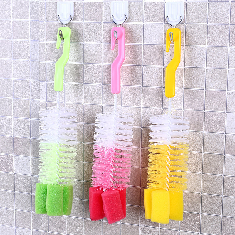  Baby Bottle Brush Kitchen Fine Wool Sponge Brush Glass Cup Cleaning Brush 360 Degree Rotating Brush clean brush