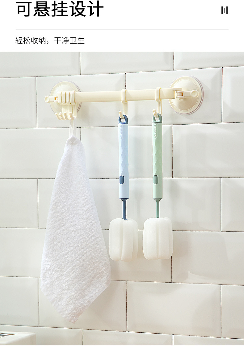 Collection Original Sponge Brush Detachable Cleaning Brush Household Baby Bottle Brush Long HandleCleaning products